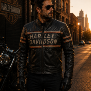 Harley Davidson Victory Lane II Leather Jacket for Men | Premium Biker Jacket